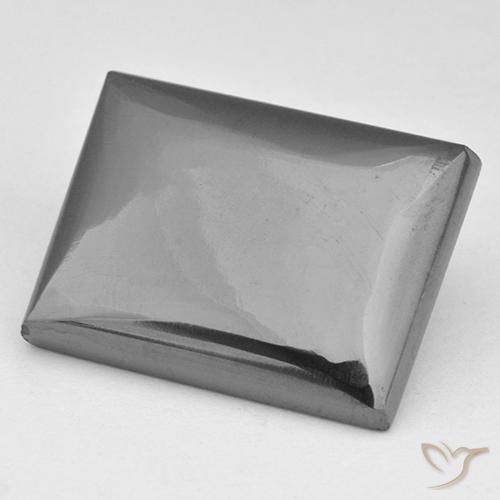 Ematite Grigio argento naturale da 18.99 ct, Taglio a baguette, Opaco