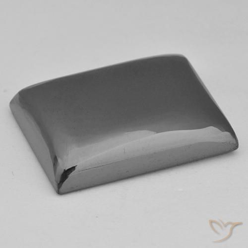 Ematite Grigio argento naturale da 23.74 ct, Taglio a baguette, Opaco