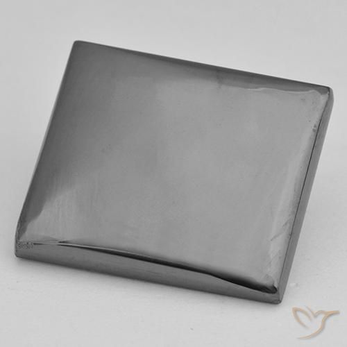 23.01ct Naturale Grigio medio Ematite, Taglio a baguette, Opaco
