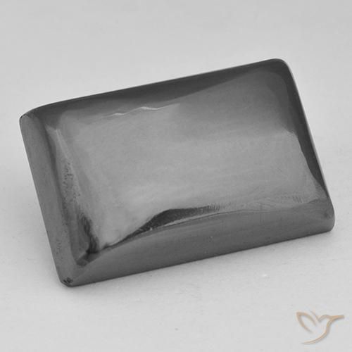 32.31ct Naturale Grigio medio Ematite, Taglio a baguette, Opaco