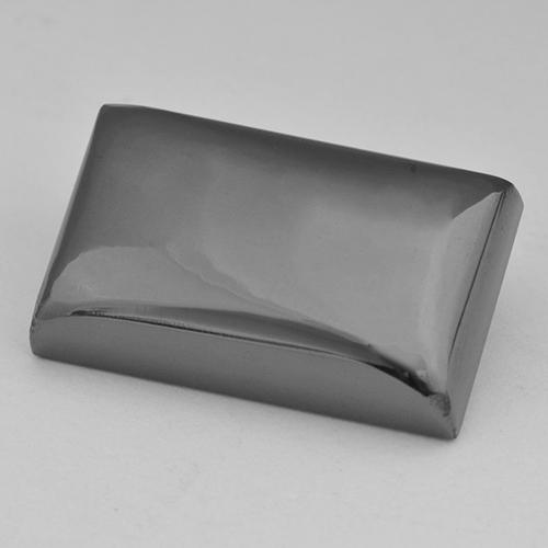 Ematite naturale grigio da 39,93 ct, baguette, opaco