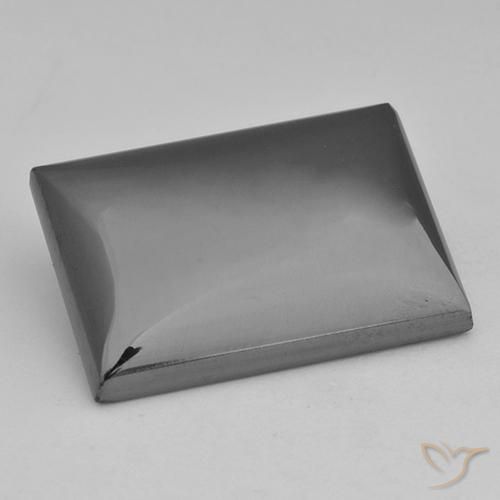 28.42ct Naturale Grigio medio Ematite, Taglio a baguette, Opaco