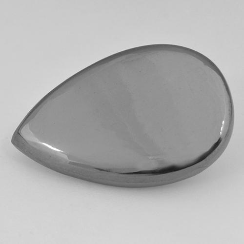 Ematite Grigio medio naturale da 21.70 ct, Forma a pera, Opaco