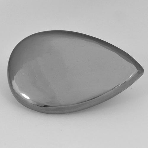 Ematite Grigio medio naturale da 21.70 ct, Forma a pera, Opaco