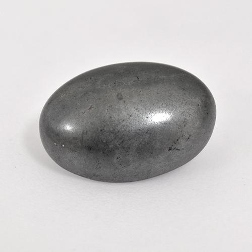 Ematite naturale grigio da 7,19 ct, taglio ovale, opaco