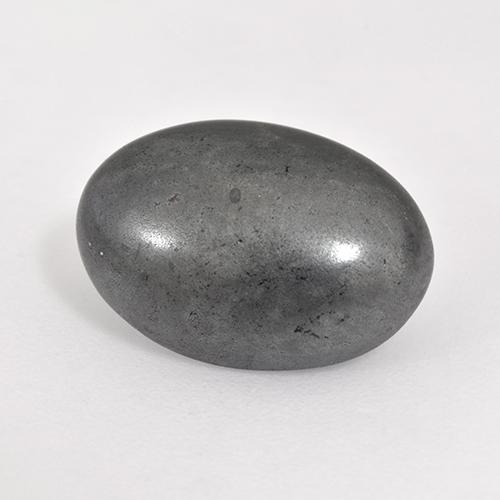 Ematite naturale grigio da 7,19 ct, taglio ovale, opaco