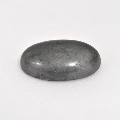 Ematite naturale grigio da 7,19 ct, taglio ovale, opaco