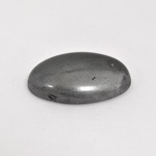 Ematite naturale grigio da 6,16 ct, taglio ovale, opaco