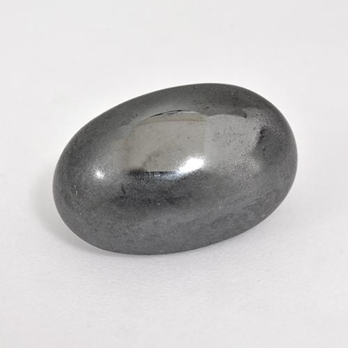 Ematite Grigio medio naturale da 10.26 ct, Taglio ovale, Opaco