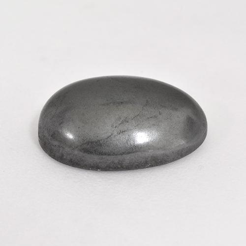 Ematite Grigio argento naturale da 6.30 ct, Taglio ovale, Opaco