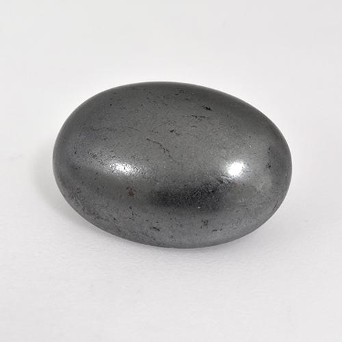 Ematite naturale grigio da 7,78 ct, taglio ovale, opaco