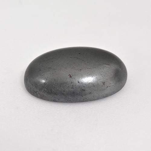 Ematite naturale grigio da 7,78 ct, taglio ovale, opaco