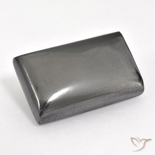 14.67ct Naturale Grigio medio Ematite, Taglio a baguette, Opaco