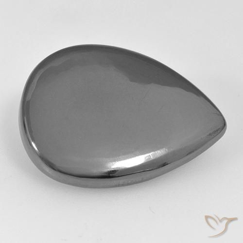 20.45ct Naturale Grigio medio Ematite, Forma a pera, Opaco