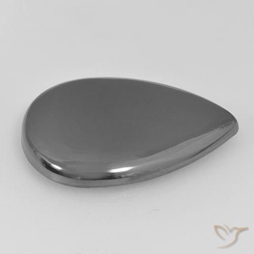 Ematite Grigio medio naturale da 20.45 ct, Forma a pera, Opaco