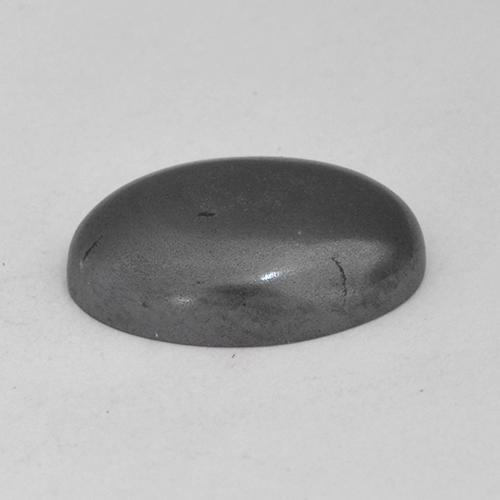 Ematite Grigio argento naturale da 6.30 ct, Taglio ovale, Opaco