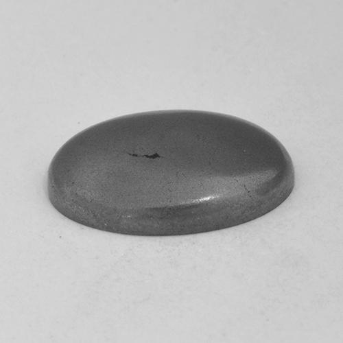 Ematite naturale grigio da 5,54 ct, taglio ovale, opaco