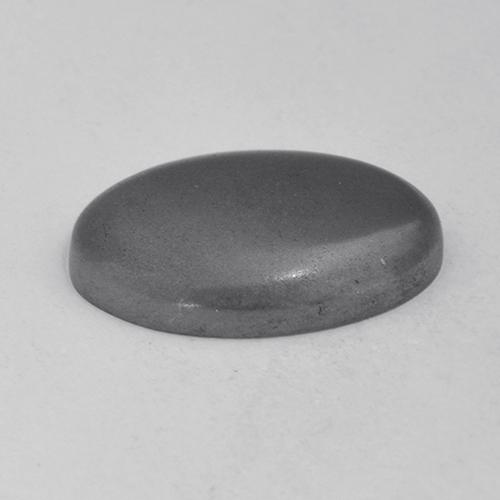 Ematite Grigio argento naturale da 6.39 ct, Taglio ovale, Opaco