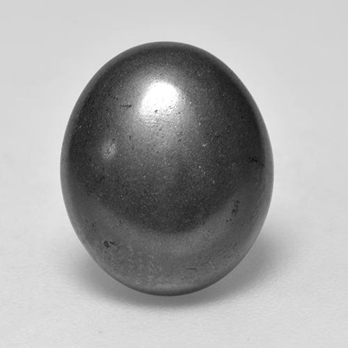 Ematite Grigio naturale da 6.85 ct, Taglio ovale, Opaco