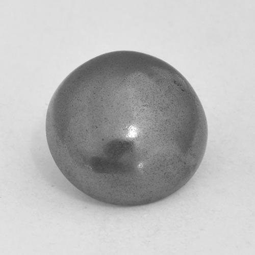 Ematite Grigio argento naturale da 3.74 ct, Taglio rotondo, Opaco