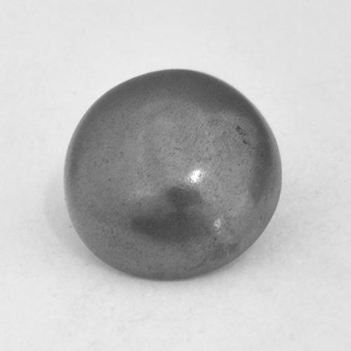 Ematite Grigio argento naturale da 3.74 ct, Taglio rotondo, Opaco