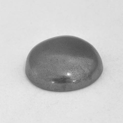 Ematite Grigio argento naturale da 3.74 ct, Taglio rotondo, Opaco