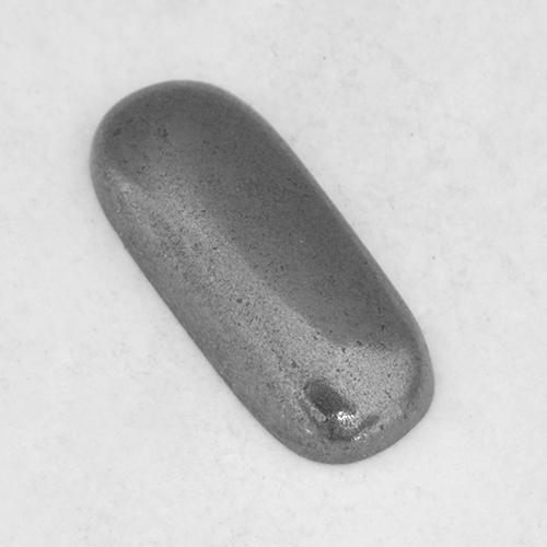 Ematite naturale grigio da 0,96 ct, taglio a cuscino, opaco