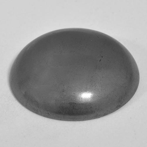 Ematite naturale grigio da 24,48 ct, taglio rotondo, opaco