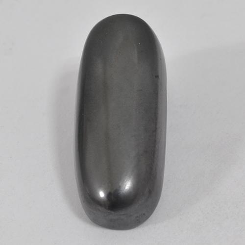 Ematite naturale grigio da 18,47 ct, taglio a cuscino, opaco