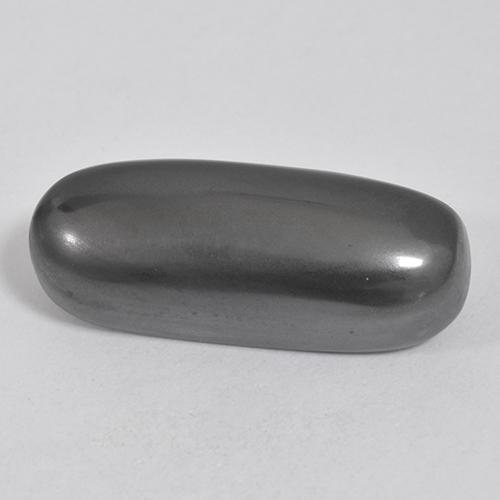 Ematite naturale grigio da 18,47 ct, taglio a cuscino, opaco