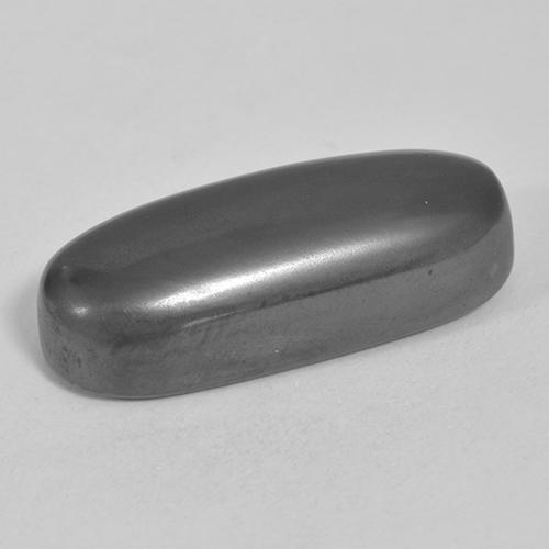 Ematite naturale grigio da 18,47 ct, taglio a cuscino, opaco