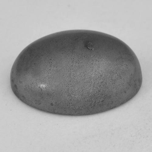 Ematite Grigio argento naturale da 6.60 ct, Taglio ovale, Opaco