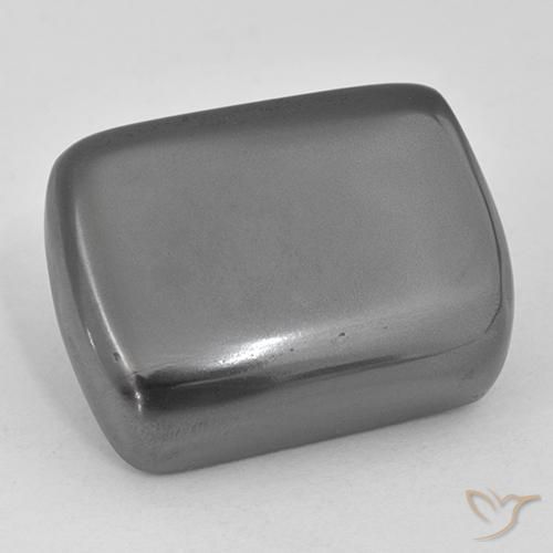38.42ct Naturale Grigio argento Ematite, Cuscino, Opaco