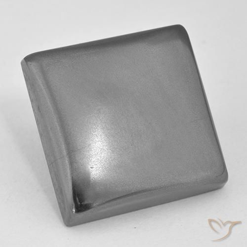 23.43ct Naturale Grigio medio Ematite, Quadrato, Opaco