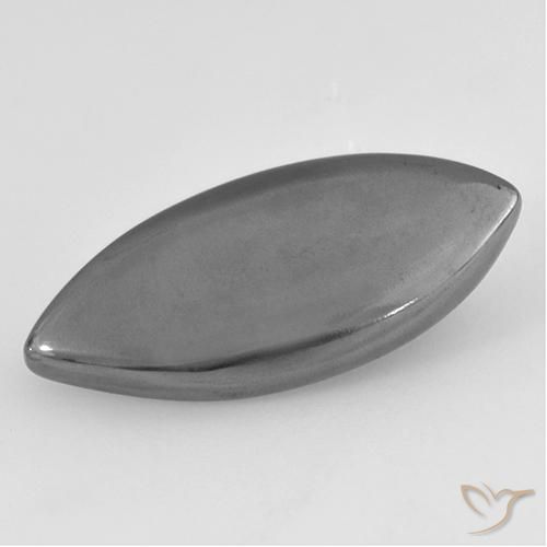 12.52ct Naturale Grigio argento Ematite, Taglio marquise, Opaco