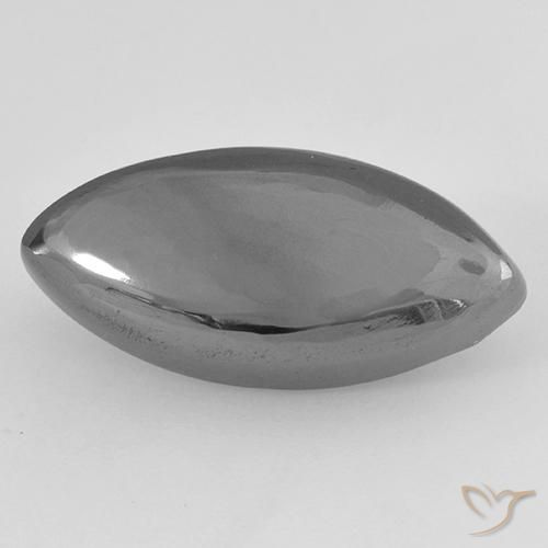 Ematite Grigio medio naturale da 16.07 ct, Taglio marquise, Opaco