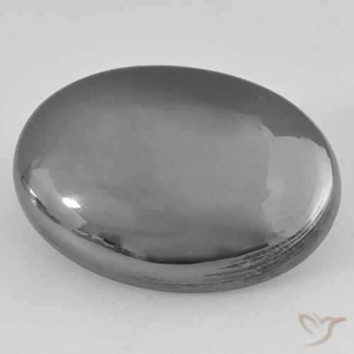 Ematite Grigio argento naturale da 36.25 ct, Ovale, Opaco