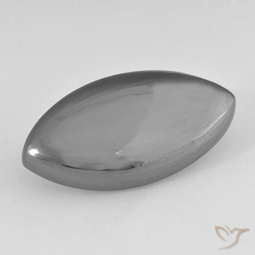 24.34ct Naturale Grigio medio Ematite, Taglio marquise, Opaco