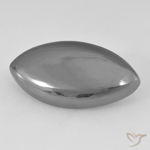 Ematite Grigio medio naturale da 24.34 ct, Taglio marquise, Opaco
