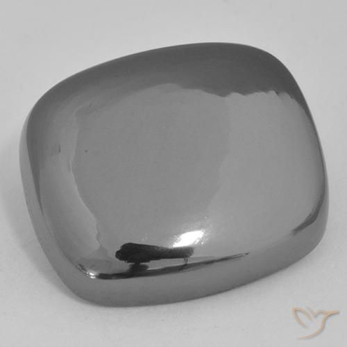 25.80ct Naturale Grigio argento Ematite, Cuscino, Opaco