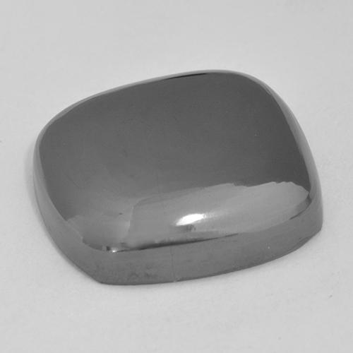 Ematite naturale grigio da 31,70 ct, taglio a cuscino, opaco
