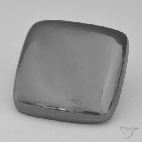 27.67ct Naturale Grigio argento Ematite, Cuscino, Opaco