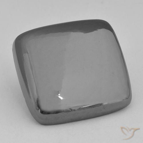 Ematite Grigio argento naturale da 27.67 ct, Cuscino, Opaco