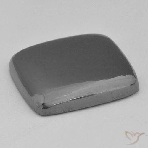 Ematite Grigio argento naturale da 27.67 ct, Cuscino, Opaco