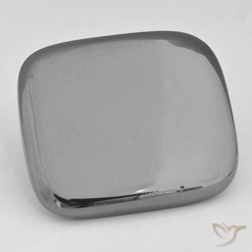 42.61ct Naturale Grigio argento Ematite, Cuscino, Opaco