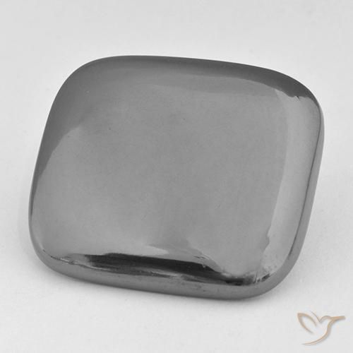 Ematite Grigio medio naturale da 42.76 ct, Cuscino, Opaco