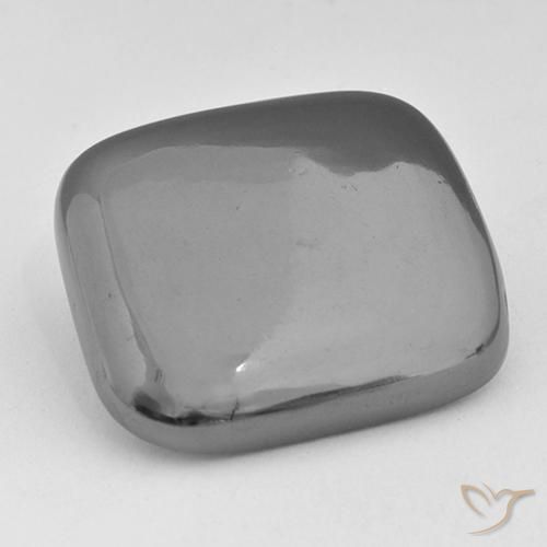 Ematite Grigio argento naturale da 52.63 ct, Cuscino, Opaco