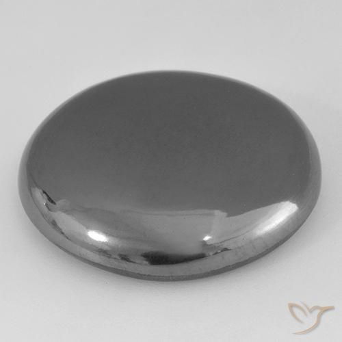 Ematite Grigio argento naturale da 39.54 ct, Rotondo, Opaco