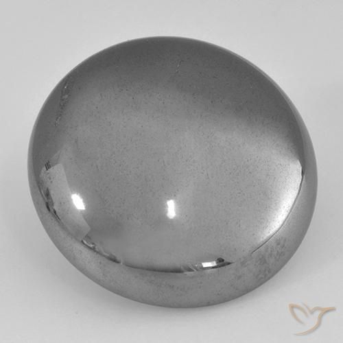 33.02ct Naturale Grigio medio Ematite, Rotondo, Opaco