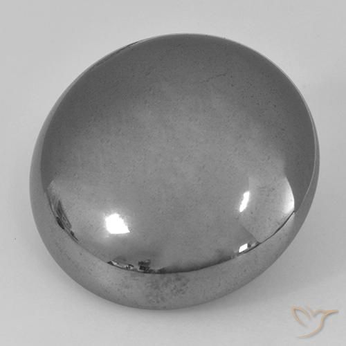 Ematite Grigio medio naturale da 33.02 ct, Rotondo, Opaco